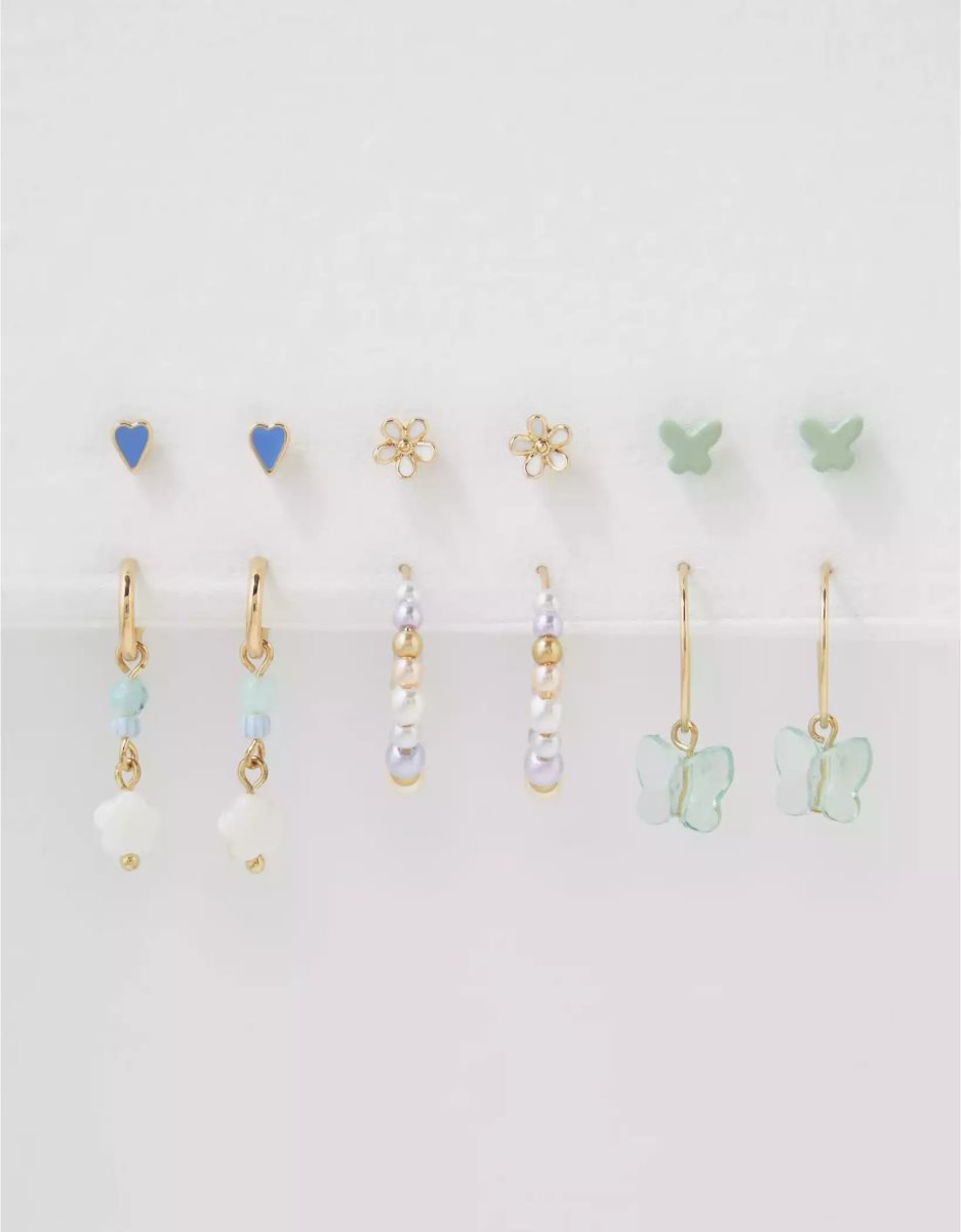 Bijoux American Eagle AEO Jade Butterfly Earring 6-Pack Multicolore Femme | ETC-25044334